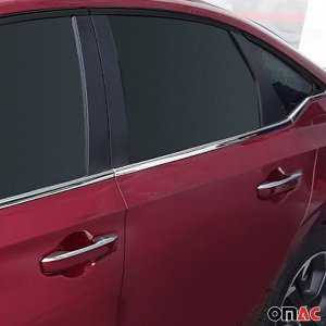 Honda Civic Window Trim - Omac - S.Steel - Gloss Silver - 2021 Honda Civic Window Trim - Omac - S.Steel - Gloss Silver - 2021